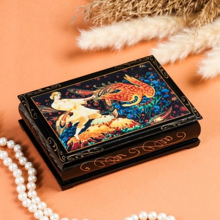 Casket "Firebird", 10 × 14 cm, lacquer miniature