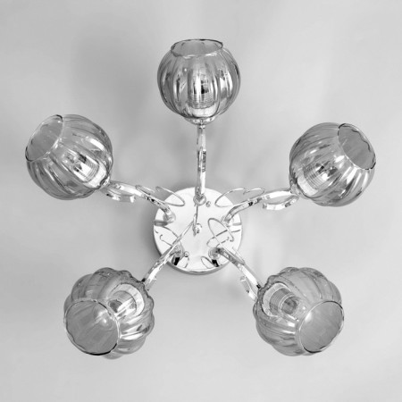 Ashley chandelier 5x40W E27 chrome 55x55x20cm-3