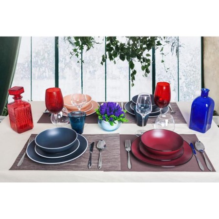 Board ceramic dining shade "Vanilla", d = 27 cm, burgundy color-5