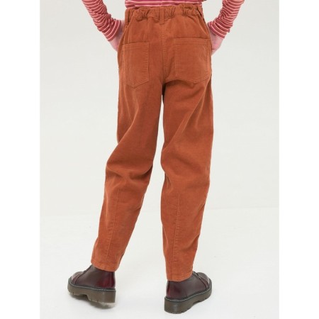 Pants for girls, height 128 cm, brown color-2