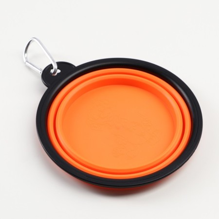 Silicone bowl, folding, 350 ml, 13 cm, orange-3