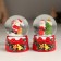 Souvenir Polystone Water Ball "New Year's character with a bow, Christmas tree" MIX 4.7x4.7x6.5 cm