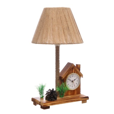 Table lamp with a clock "House" E14 15W 19x18x35 cm-11