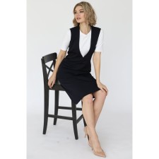 Dress with a deep neckline, size 44