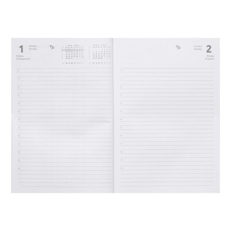 Dated diary of 2024, A5, 176 sheets, Attomex.arkona, Bumvinyl cover, Lasse, Block 70 g/m2, blue-8
