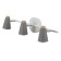 Sport "Conus" 3x40W E27 Gray 50x17x17 cm