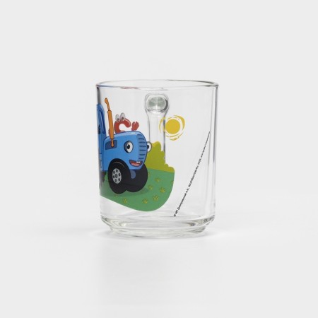 Mug "Blue Tractor. Numbers ", 250 ml, d = 7.2 cm, h = 9 cm, glass-5