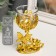 Climber Plastic, glass "Butterfly" gold 12x7.5x6 cm