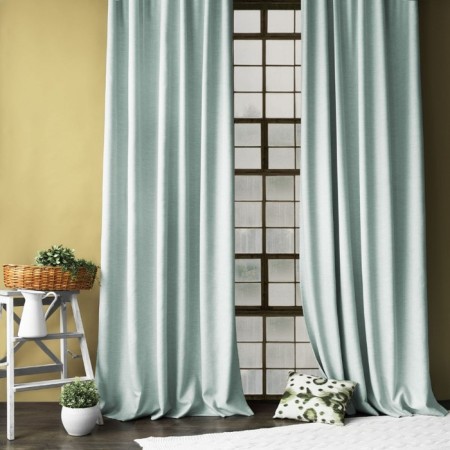 Konni curtain set, size 200 x 270 cm - 2 pcs, picking up - 2 pcs cm, blue color