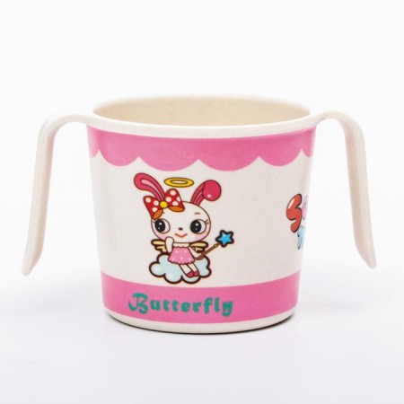 Bamboo nursery mug with handles, 170 ml., Color and pattern mix-7