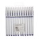 Gel pen, 0.5 mm, blue rod, white body, with rubber hold