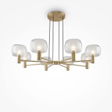 Suspension lamp Maytoni Mod411PL-08G, 8XE14, 60W, 112x112x154 cm, Color Gold
