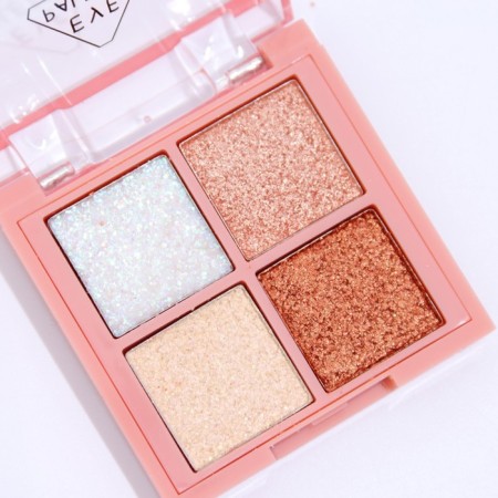 Palette of eye shadow, with sparkles, 4 colors-2