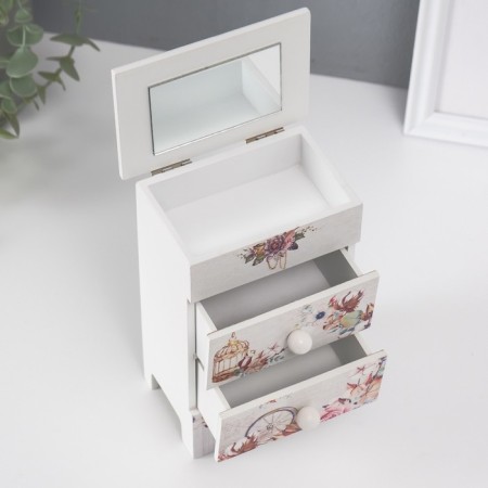 Casket Wood 2 Boxes "Romantic Bouquet" 18.5x11.7x7.5 cm-2