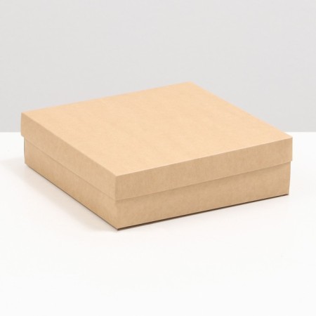 The box is folding, cover, craft, 23 x 23 x 6.5 cm