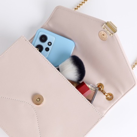 Women's bag on a magnet, small size, beige color-9