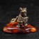Souvenir "Mouse with a piece of cheese", brass, amber