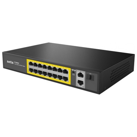 NETIS P116GH switch (L2) 16x100Mbit/s 2x1gbit/s 1SFP 16POE 16POE+ 240W Unguided
