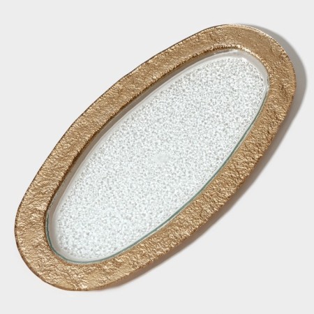 Glass Serving Magistro "Shine", 16 × 32 × 1.5 cm, gold color-2