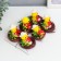 Easter souvenir "chicken in a hat in a nest with a flower" set 6 pcs 3x4x4 cm