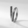 Ring Metal "Trend" bend, silver color, size 18