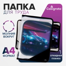 Labor folder A4, 325 x 230 x 25 mm, lightning around, hinged bar, plastic, PTR-1, calligrata 