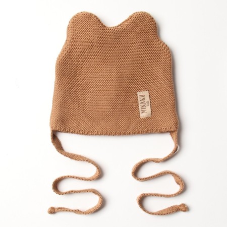 Children's hat minku rr 44-46, brown color