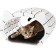 House-house with EWA fur “Koshkin House”, white frame, black fur