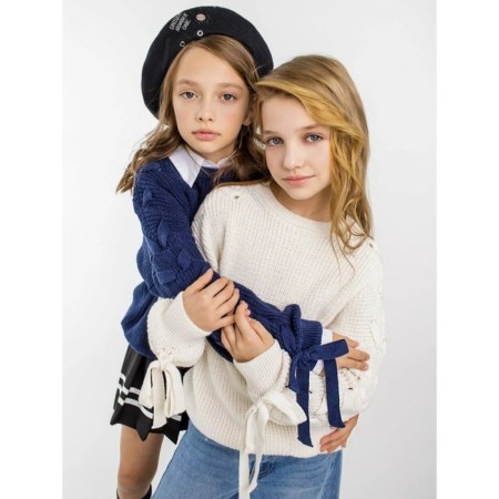 Свитер для девочки Amarobaby Knit Wear, рост 146 см, цвет белый-14