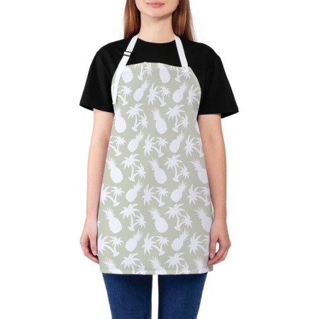 Apron kitchen with a photo print "Pineapple paradise", adjustable, size OS