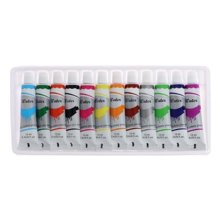 Watercolor paints 12 colors, in a plastic tube, 12 ml-1