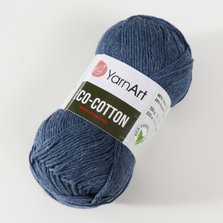 Eco-Cotton yarn 80% cotton 20% polyester 220m/100g (773 jeans)-1