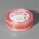 Kapron tape with embossing "with love", 25 mm, 22 ± 1 m, pink/gold color