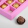Box for 9 sweets with a shell, lilac, 14.5 x 14.5 x 3.5 cm