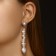 Earrings with pearls "bead" peak, color silver
