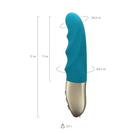 Pulsator-Mini Fun Factory Stronic Petite, silicone, sea wave, 17 cm-10