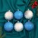 Set of balls plastic D-8 cm, 6 pcs "Melania" silver blue