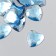 Decor for creativity plastic "Rhinestones heart. Light blue" set of 30 pcs 2.5x2.5 cm