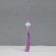 Textile suspension, plastic "Brush. Lotus" Lilac 1,2x2.7x14.5 cm