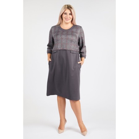 Women's dress, size 60, gray color-1