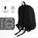 School backpack from textiles 2 department on lightning, 3 pockets, black color