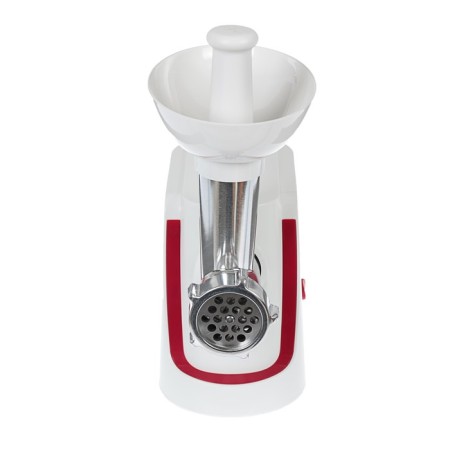 Electric meat grinder "Aksinya" KS-21, 2000 W, reverse, 4 nozzles, white-red-2