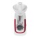 Electric meat grinder "Aksinya" KS-21, 2000 W, reverse, 4 nozzles, white-red