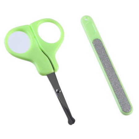 Set of manicure children's "giraffes", 4 subjects: scissors, knipser, saw, brush-4