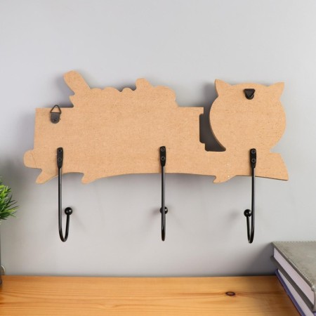 Hooks decorative wood "Puncture owl on a twig" mix 18.5x29.5x4.5 cm-3