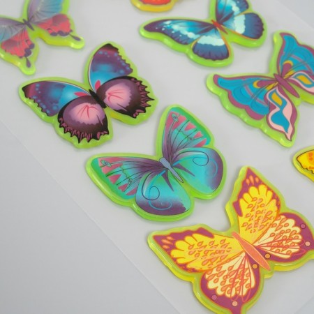 Silicon sticker on the glass phosphorus "butterfly" 20x16 cm-2