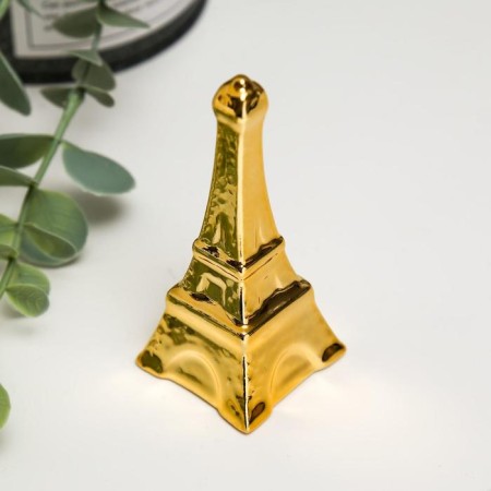 Souvenir ceramics "Eiffel Tower" gold 9.5x4x4 cm-2