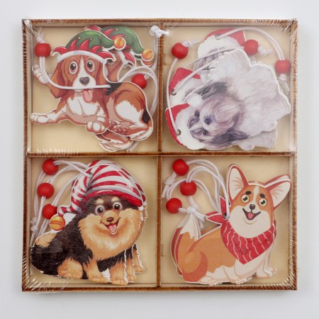 Set of suspensions in wooden gift packaging 12 pcs.13x13x2 cm-10