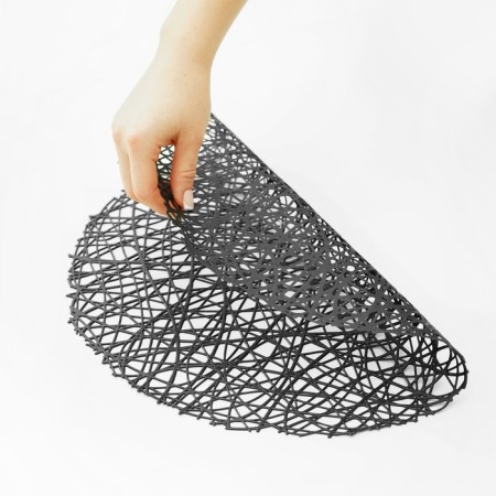 A set of serving napkins on the table “Spider Web”, D = 38 cm, 4 pcs, black color-5
