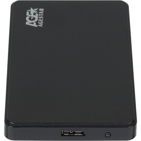 External case for HDD AGESTAR 3UB2P2 SATA III USB3.0, plastic, black, 2.5 "-2